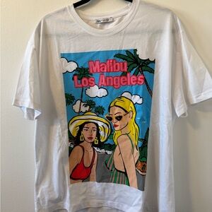 Zara Malibu Los Angeles Tee- Medium